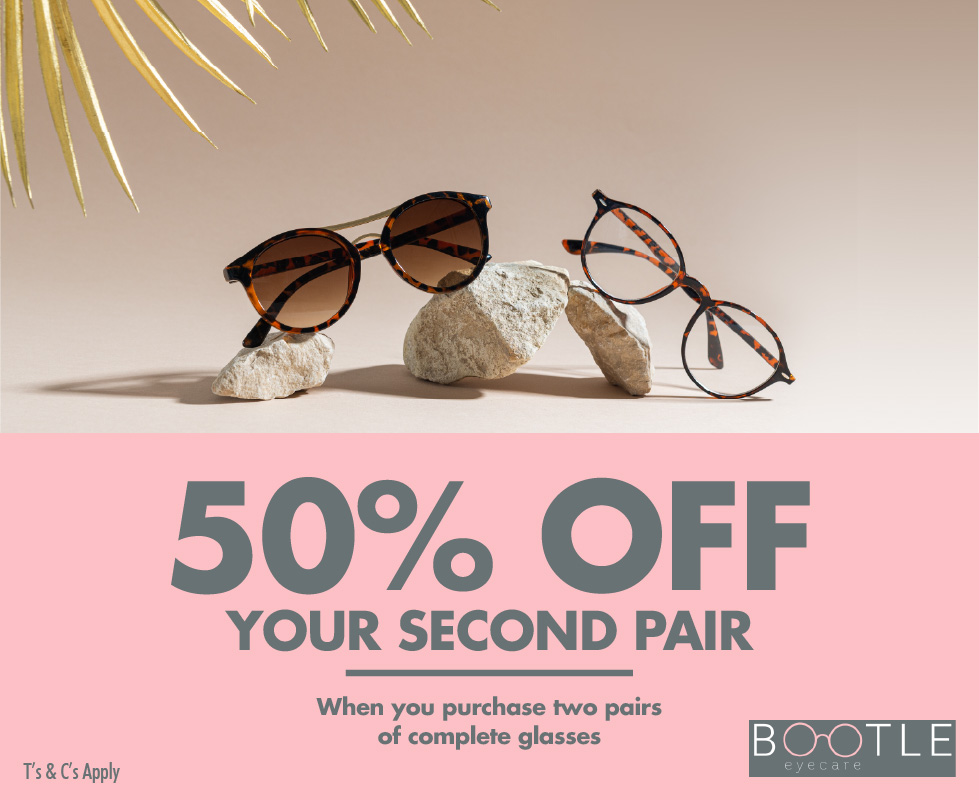 50% off 2nd pair off